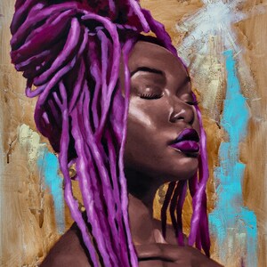 Divine CANVAS Africa American Art Africa American Art Wall Art Black Art Work Black Art Canvas Wall Art Black Art Prints Black Art Poster