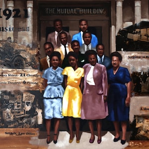 Black Wall St CANVAS African American Art, Canvas Wall Art, Black Art Prints Africa American Art Canvas Painting Large Wall Art