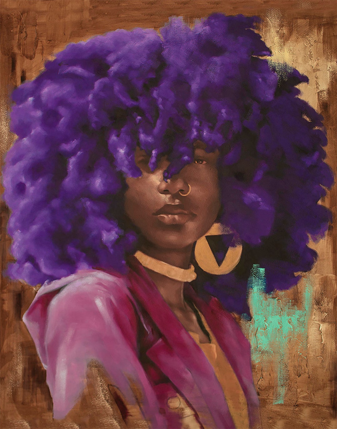 She is CANVAS African American Art, Canvas Wall Art, Black Art Prints