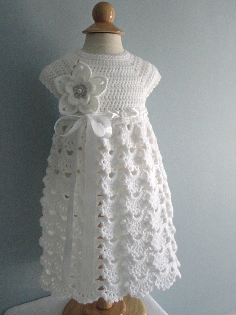 Crochet PATTERN Baby Dress Baptism Dress Pattern Crochet Etsy
