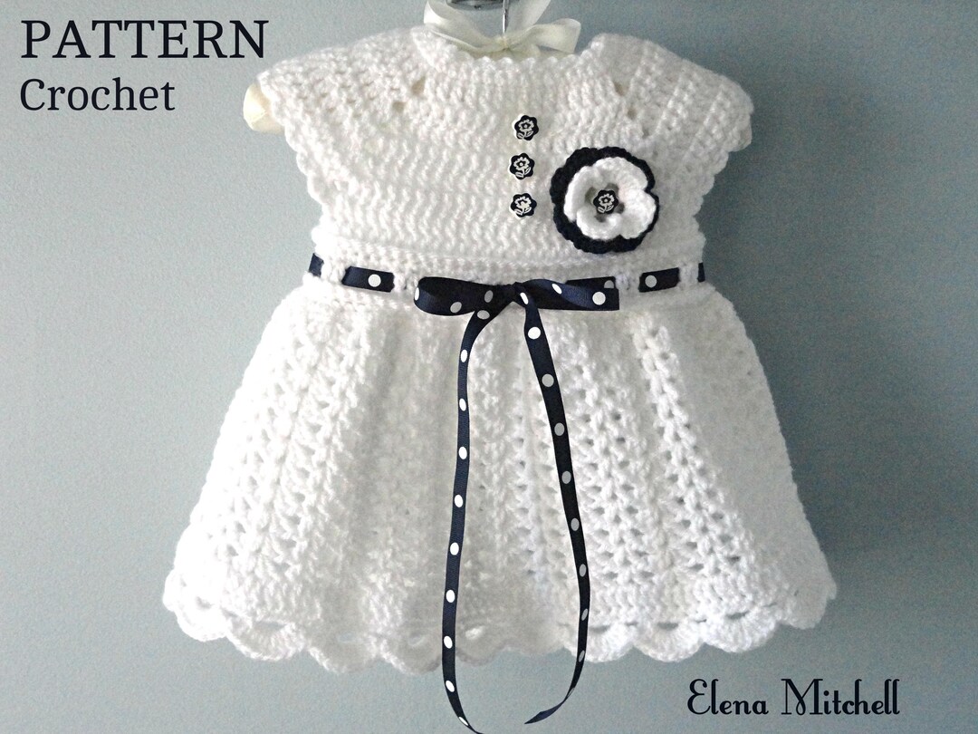 Crochet PATTERN Baby Dress Baby Girl Pattern Crochet Newborn Outfit