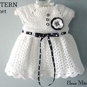 Crochet PATTERN Baby Dress Baby Girl Pattern Crochet Newborn Outfit Infant Dress Pattern Baby Girl Clothes Crochet Baby Dress PATTERN PDF