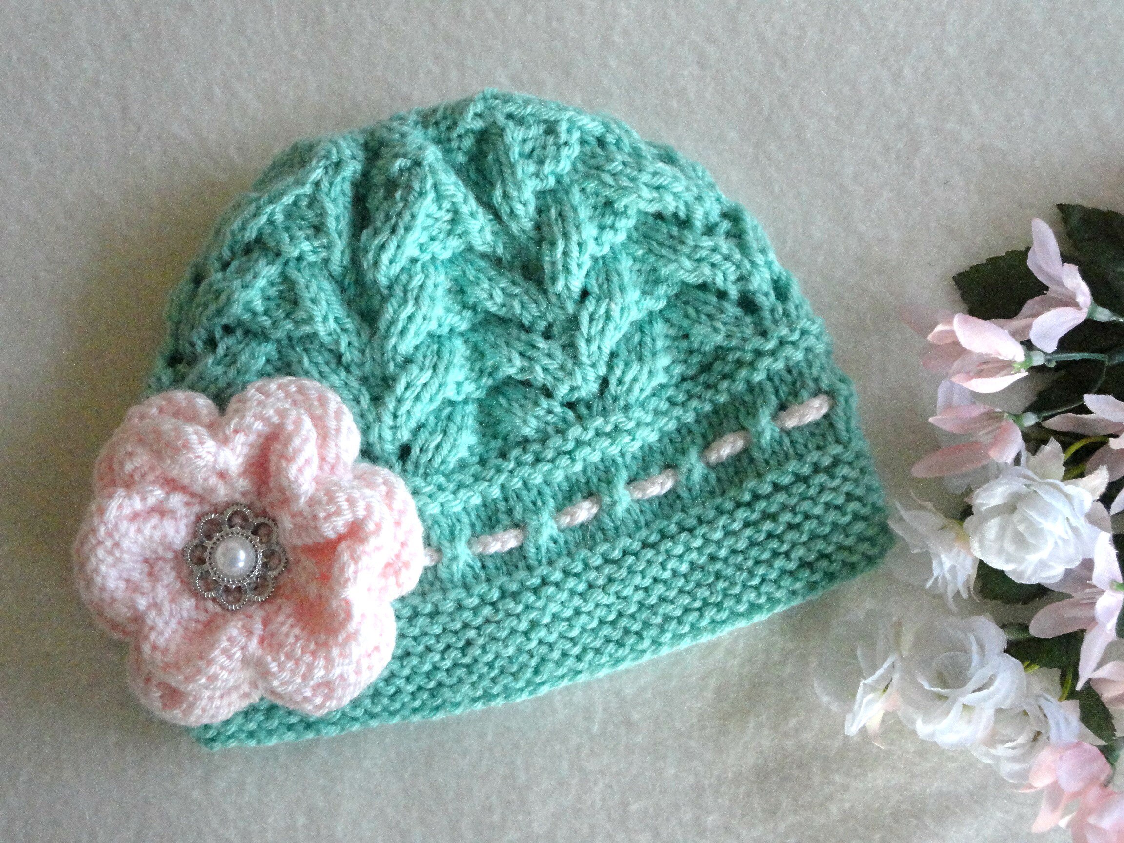 Knitting PATTERN Baby Hat Baby Beanie Knitted Baby Girl Hat Etsy