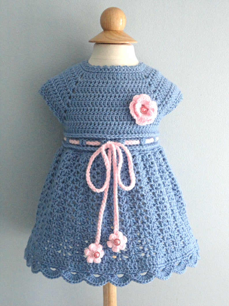 Crochet PATTERN Baby Dress Baby Girl Pattern Crochet Newborn Outfit Infant Dress Pattern Baby Girl Clothes Crochet Baby Dress PATTERN PDF image 7