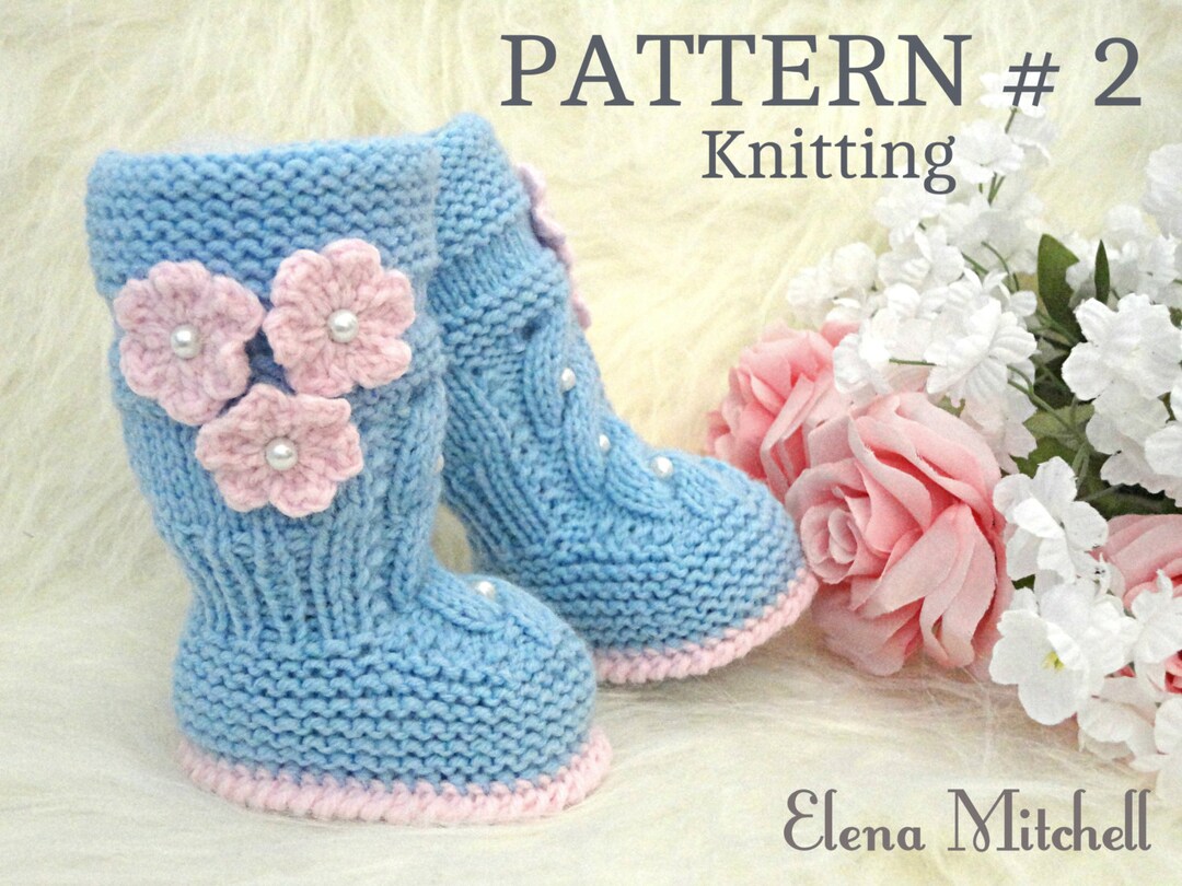 P A T T E R N Baby Booties Baby Girl Shoes Pattern Knitted - Etsy