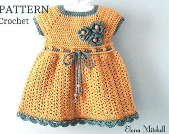 Crochet PATTERN Baby Dress Baby Girl Pattern Crochet Newborn Outfit Infant Dress Pattern Baby Girl Clothes Crochet Baby Dress PATTERN PDF
