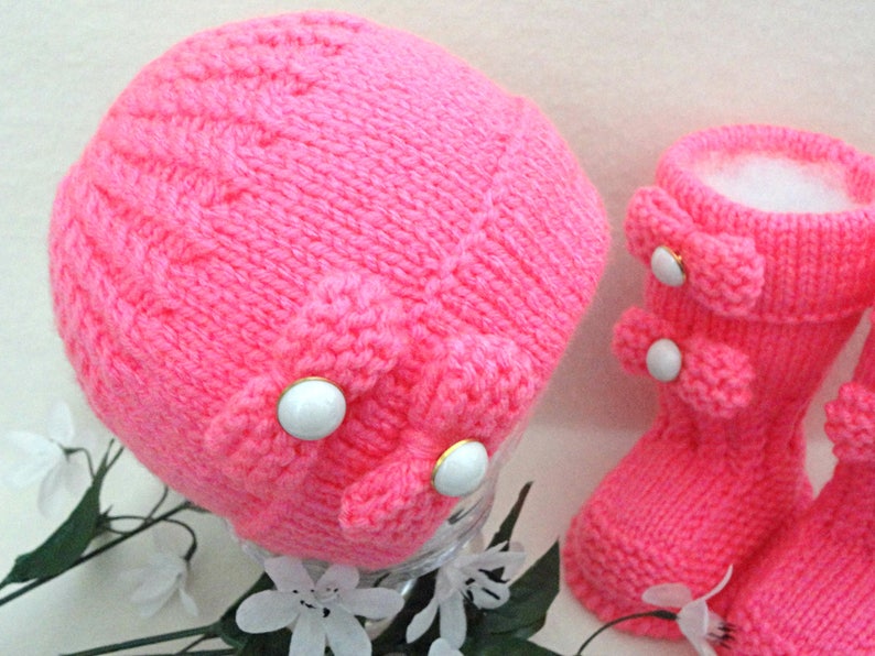 Knitting PATTERN Baby Shoes Baby Booties Baby Hat Baby Beanie Etsy
