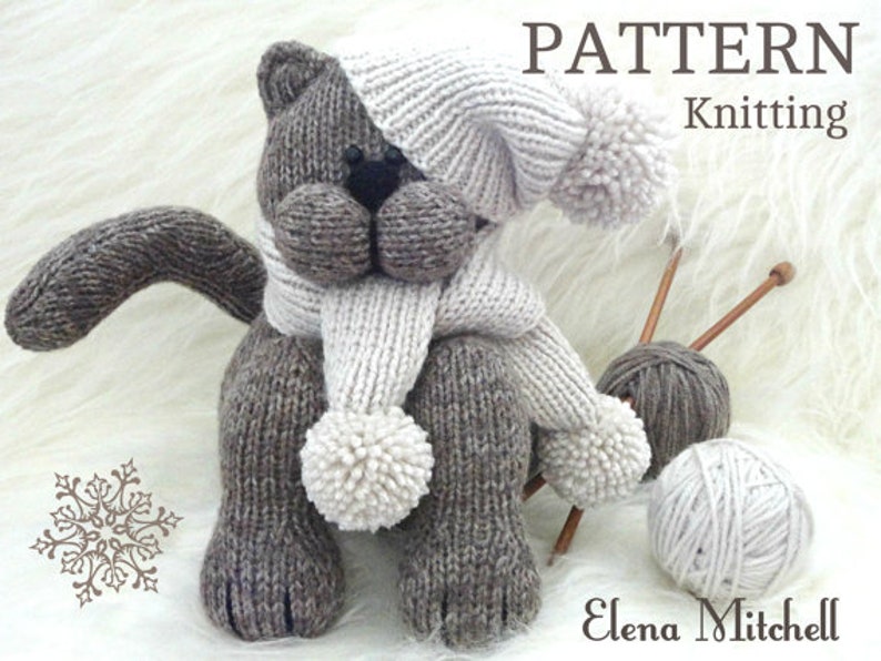 Knitting PATTERN Animal Cat Knitted Cat Toys Patterns Children Etsy