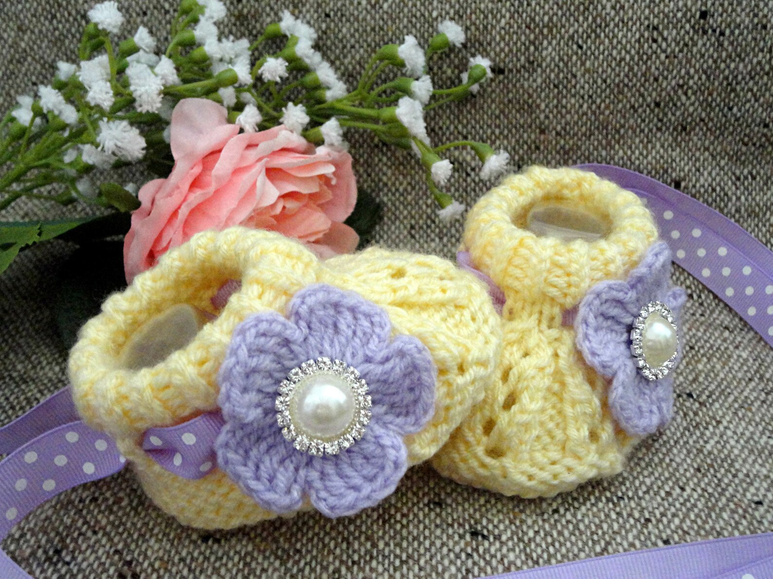 Knitting PATTERN Baby Shoes Knitted Baby Girl Shoes Knitting Etsy