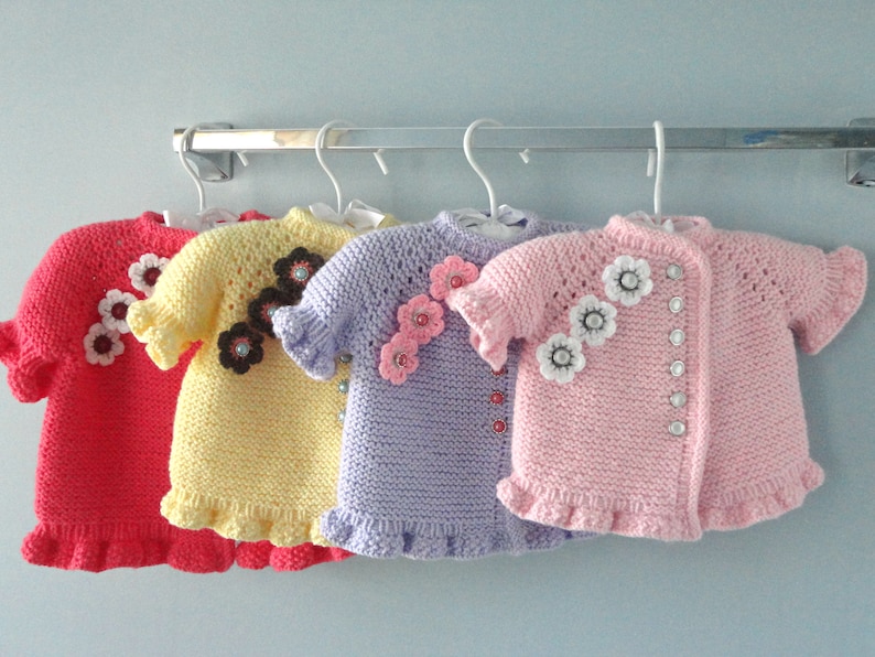 Knitting PATTERN Baby Girl Jacket Knitted Baby Bloomers Etsy