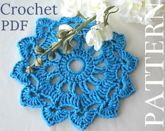 Crochet Pattern Crochet Placemat Coaster Pattern Home Decor Crochet Tablecloth Pattern Crochet Doily Round Crochet Pattern Doilies PDF file