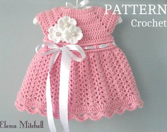 Crochet PATTERN Baby Dress Baby Girl Pattern Crochet Newborn Outfit Infant Dress Pattern Baby Girl Clothes Crochet Baby Dress PATTERN PDF