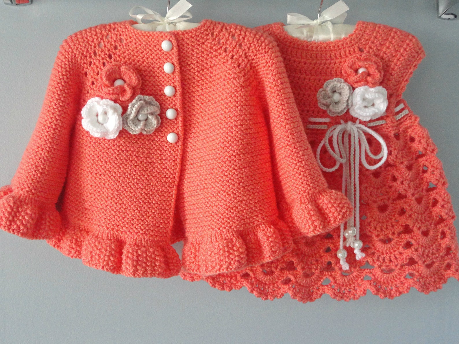 Knitting PATTERN Baby Jacket Crochet PATTERN Baby Dress Baby Etsy
