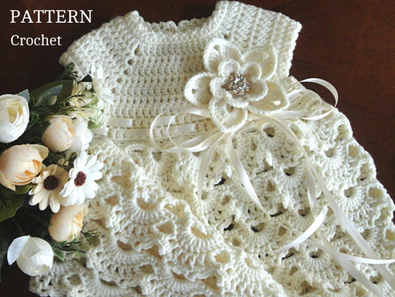 crochet baby blessing dress pattern