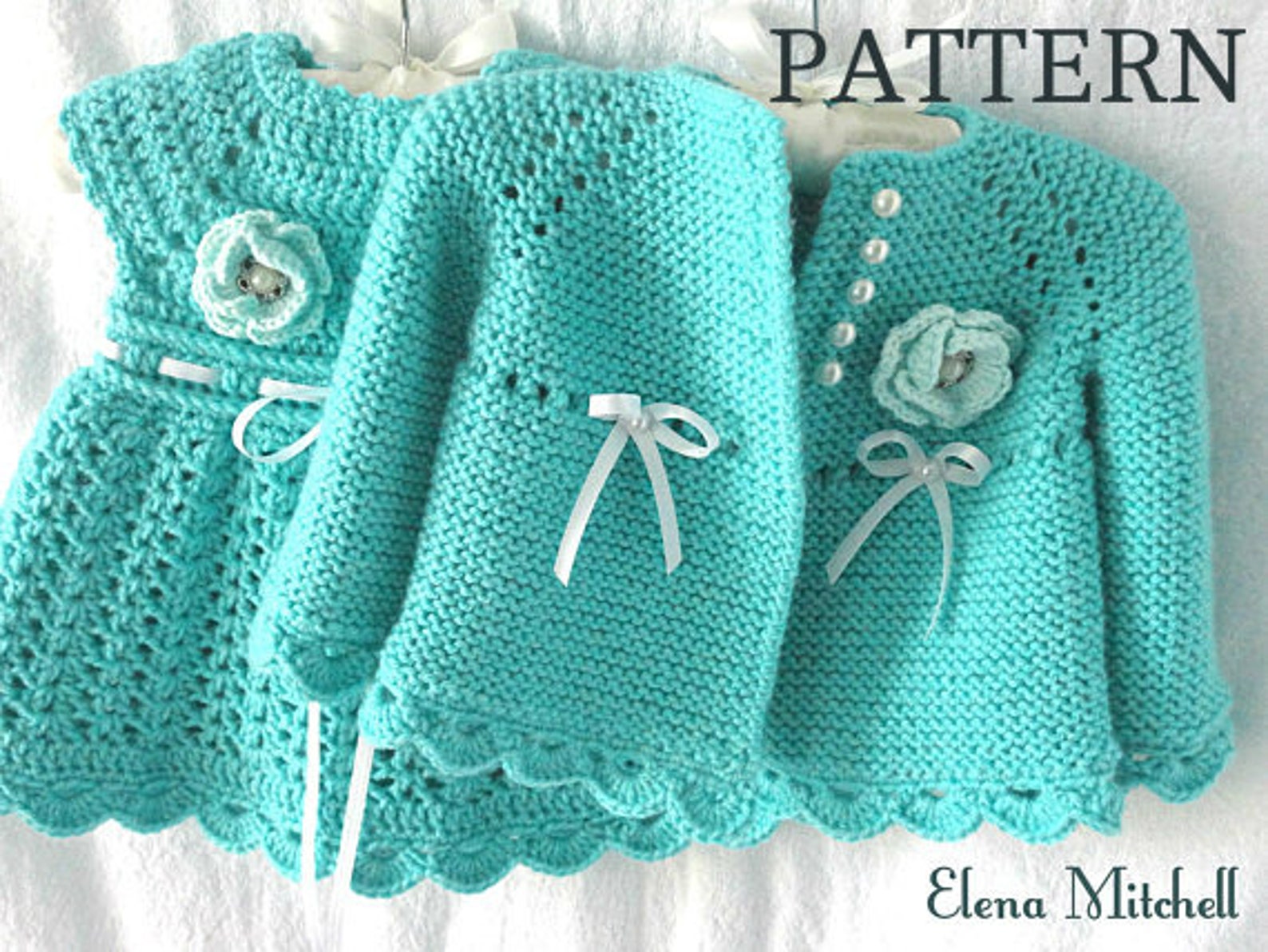 Knitting PATTERN Baby Jacket Crochet PATTERN Baby Dress Baby Etsy