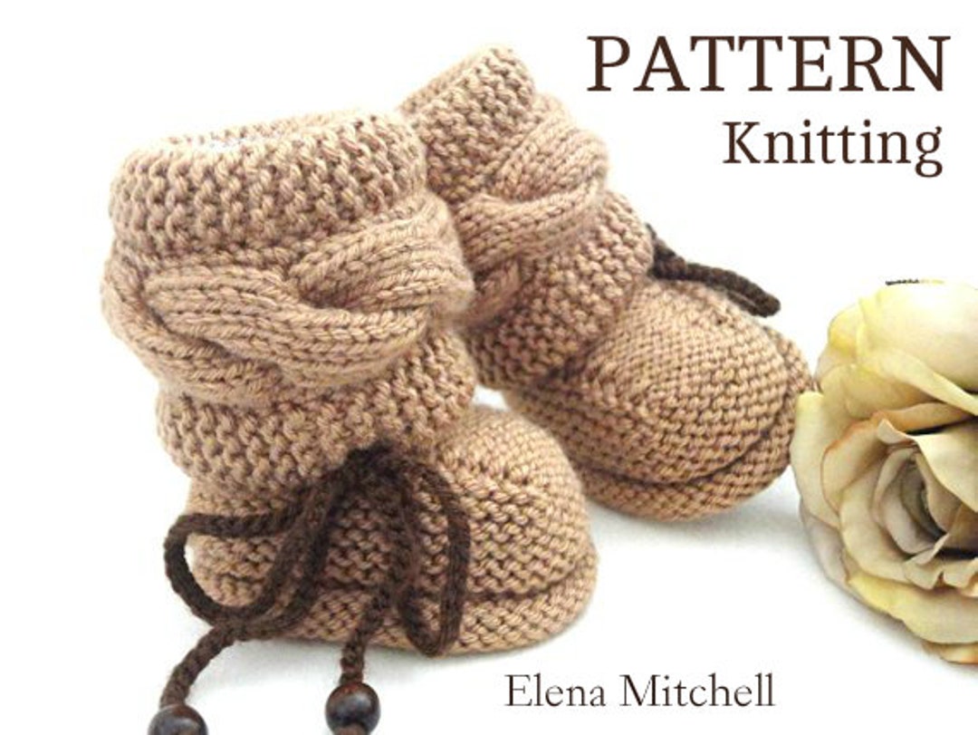 Knitting PATTERN Baby Booties Baby Shoes Knitted Baby Booties - Etsy