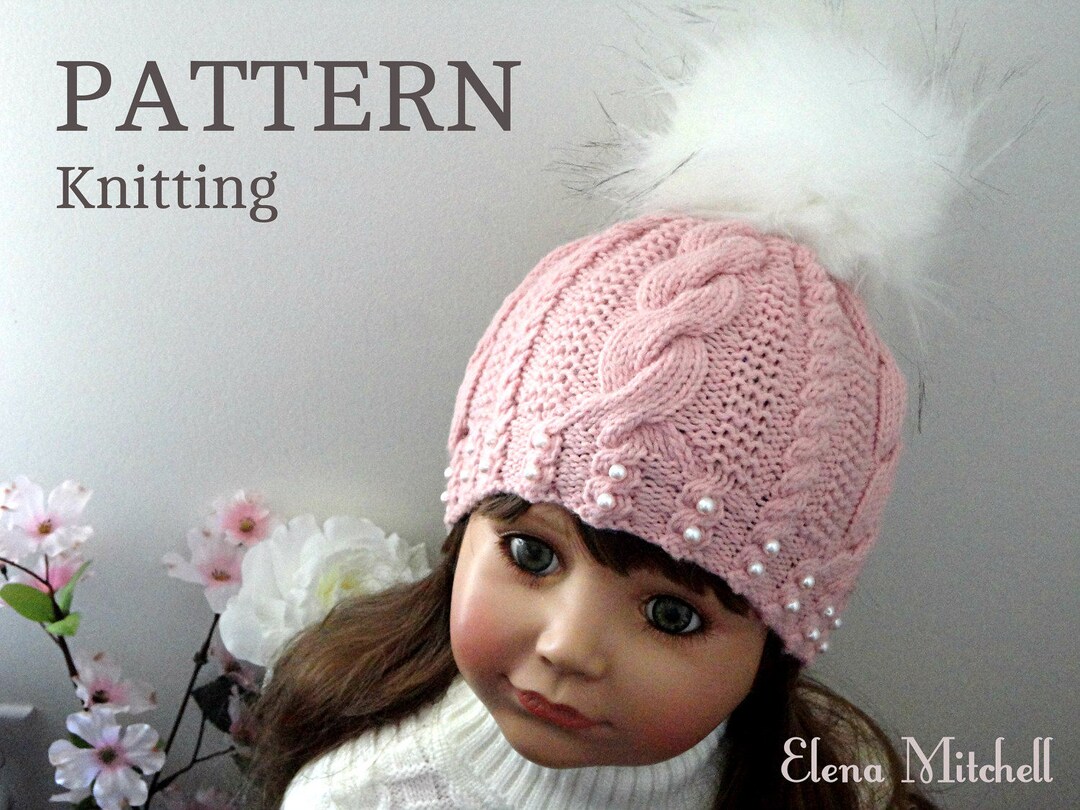Knitting PATTERN Girls Beanie Women Hat Accessories Children Hat Knit