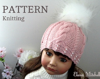 Knitting PATTERN Girls Beanie Women Hat Accessories Children Hat Knit Womens Hats Toddler Beanie Knitted Toddler Hat Girls Hats Knit Pattern
