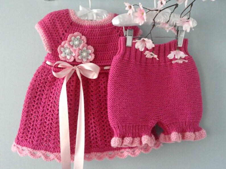 Crochet PATTERN Baby Dress Knitting PATTERN Baby Bloomers Etsy New