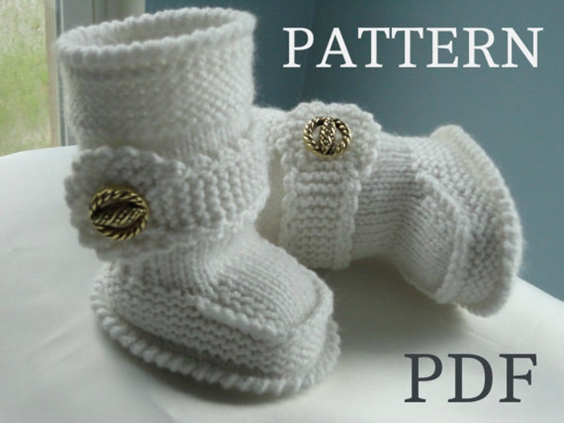 Knitting PATTERN Baby Booties Baby Shoes Knitted Baby Uggs Etsy Nederland