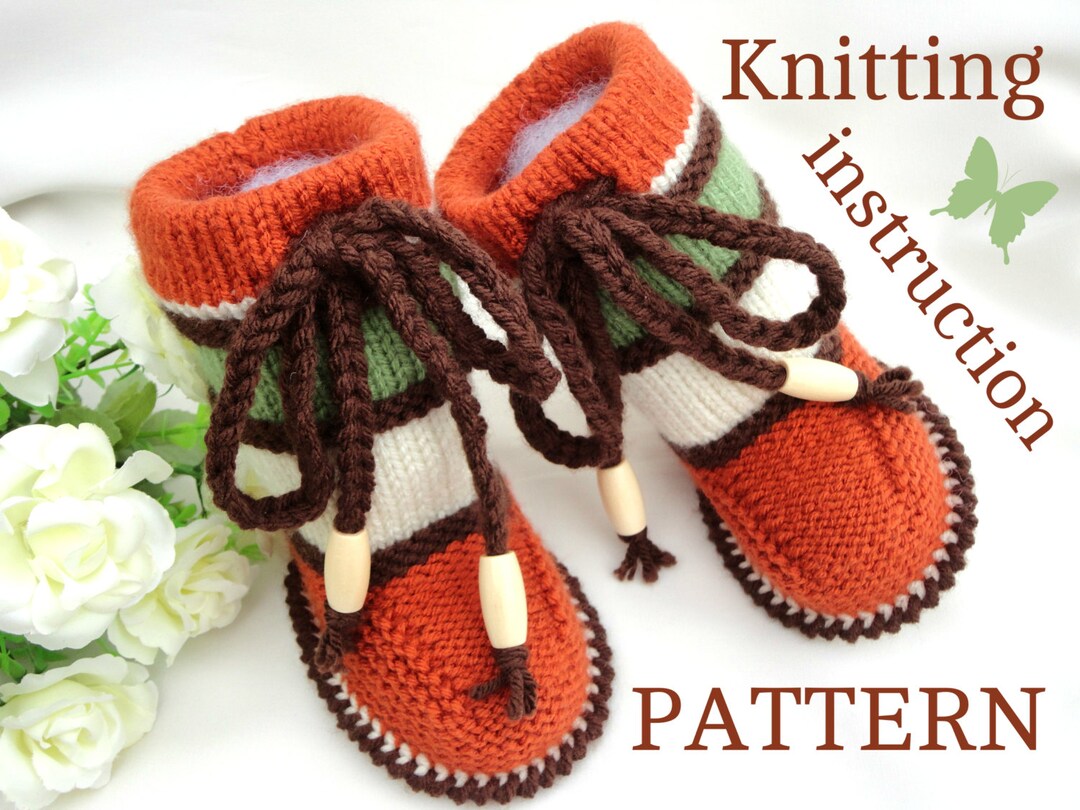 Knitting PATTERN Baby Booties PATTERN Knit Baby Shoes Baby Boy Baby ...