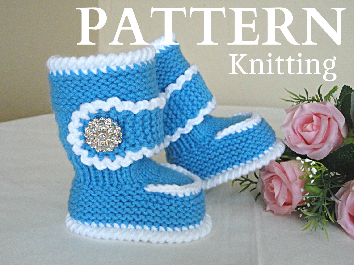 Knitting PATTERN Baby Booties Baby Shoes Knitted Baby Uggs - Etsy
