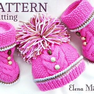 Strickmuster Baby Beanie Strick Baby Set Baby Schuhe Strick Baby Mütze Muster Baby Booties Baby Junge Baby Mädchen Muster (PDF-Datei)