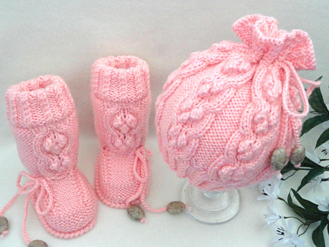 Knitting PATTERN Baby Set Knitting Patterns Baby Shoes Baby Etsy