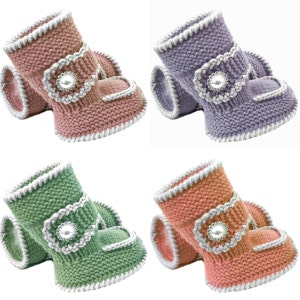 Knitting PATTERN Baby Booties Baby Shoes Baby Boots Pattern Knit Baby Boy Baby Girl Shoes Pattern Infant Knitting Baby Uggs Baby Boots PDF image 4