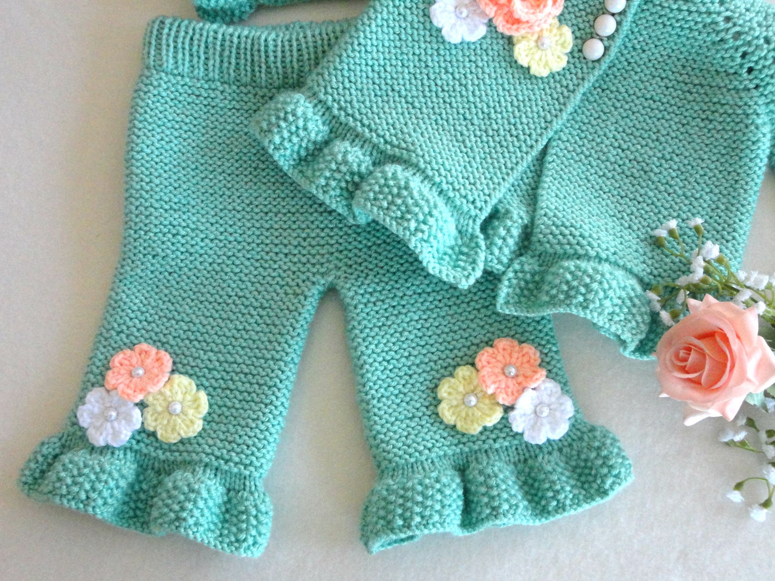 Knitting PATTERN Baby Pants Knitted Baby Pants Pattern Baby Etsy