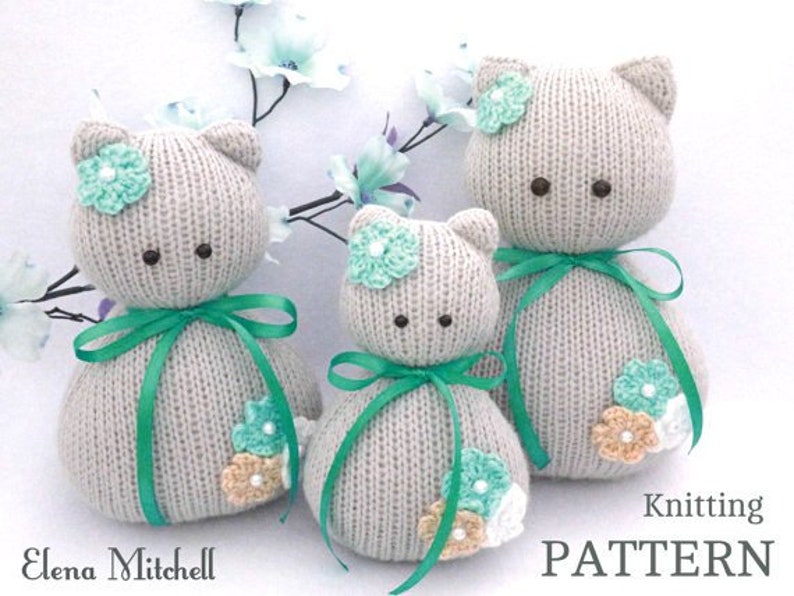 Knitting PATTERN Animal Knit Pattern Cat Animal Patterns Children Toy Knitting Doll Pattern Amigurumi Cat Baby Kids Toys Pattern PDF file image 5