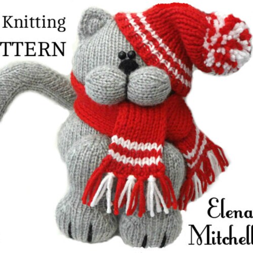 Knitting PATTERN Animal Cat Knitted Cat Toys Patterns Children Etsy
