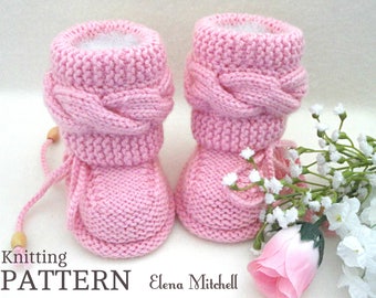 PATRON de tricot Chaussons de bébé Chaussures de bébé Chaussons de bébé tricotés Modèle de tricot Chausson de bébé Modèles Uggs de bébé Bottes de bébé (fichier PDF)