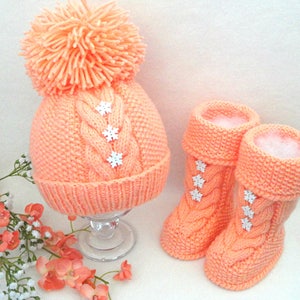 Knitting PATTERN for Babies Knitted Baby Set Baby Shoes Baby Beanie Baby Hat Pattern Baby Booties Baby Boy Baby Girl Pattern PDF file image 3