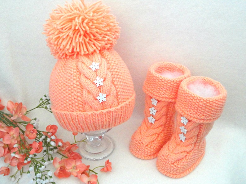 Knitting PATTERN for Babies Knitted Baby Set Baby Shoes Baby Beanie Baby Hat Pattern Baby Booties Baby Boy Baby Girl Pattern PDF file image 3