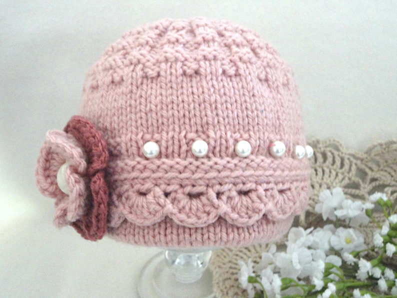 Knitting PATTERN Baby Hat Baby Beanie Knitted Baby Girl Hat Etsy
