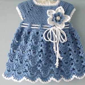 Crochet PATTERN Baby Dress Baptism Dress Pattern Crochet Christening Dress Newborn Outfit Baby Girl Clothes Crochet Baby Dress PATTERN PDF image 5