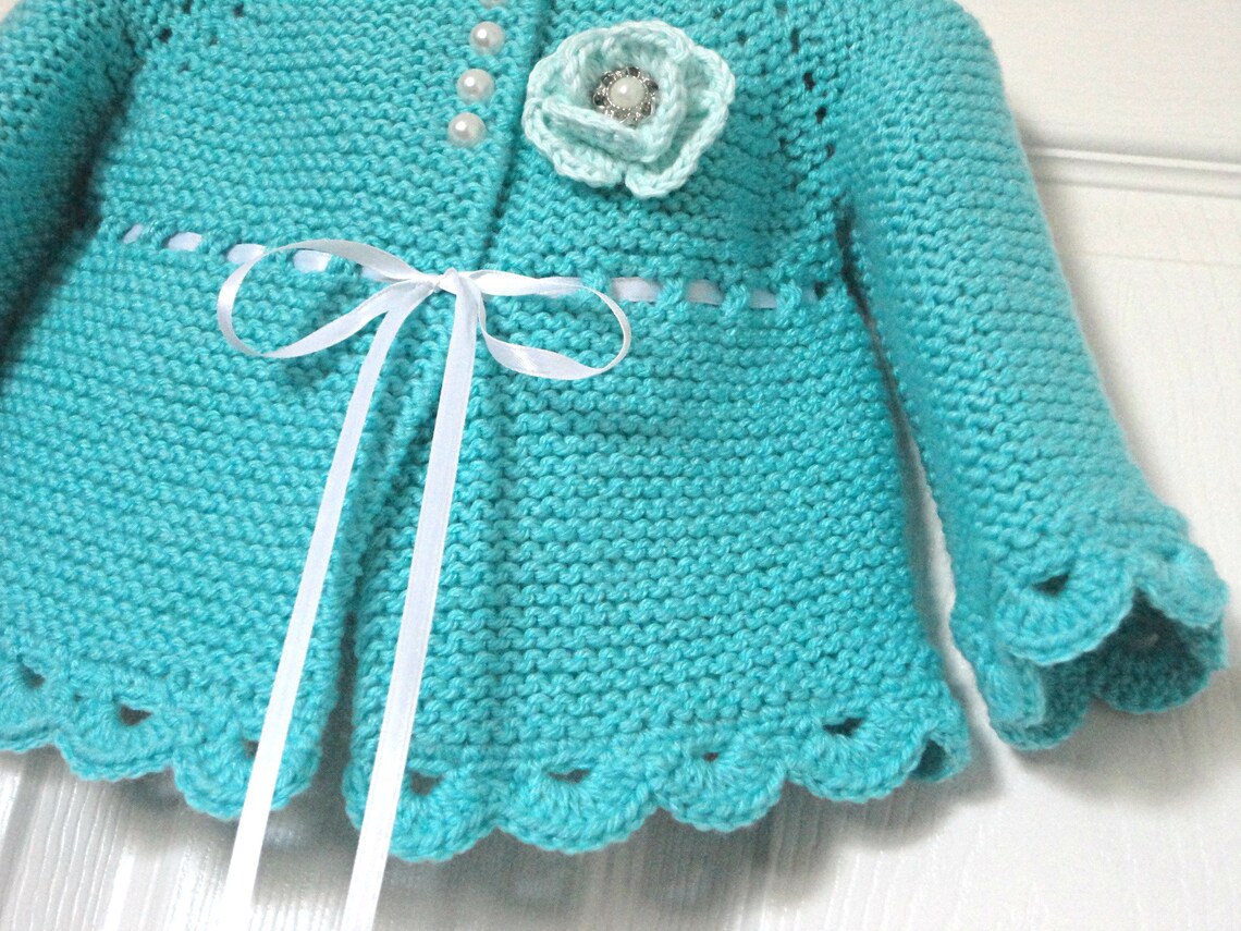 Knitting PATTERN Baby Jacket Baby Cardigan Garter Stitch Knit Etsy UK