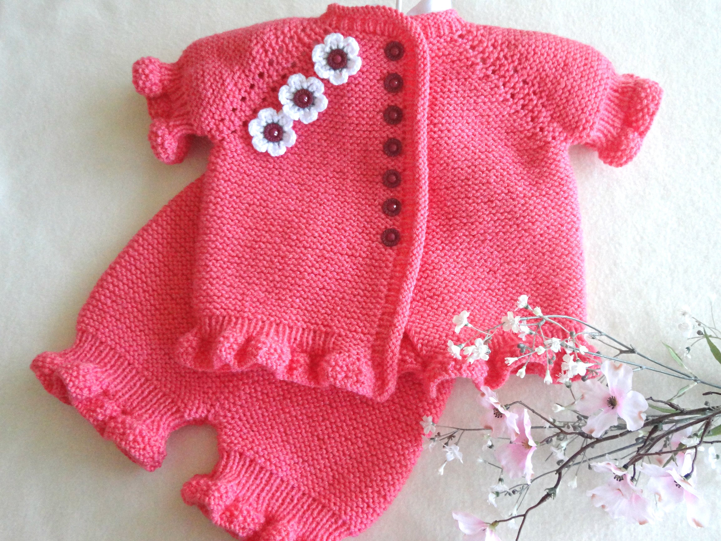 Knitting PATTERN Baby Jacket Knitted Baby Sweater Baby Girl Etsy UK