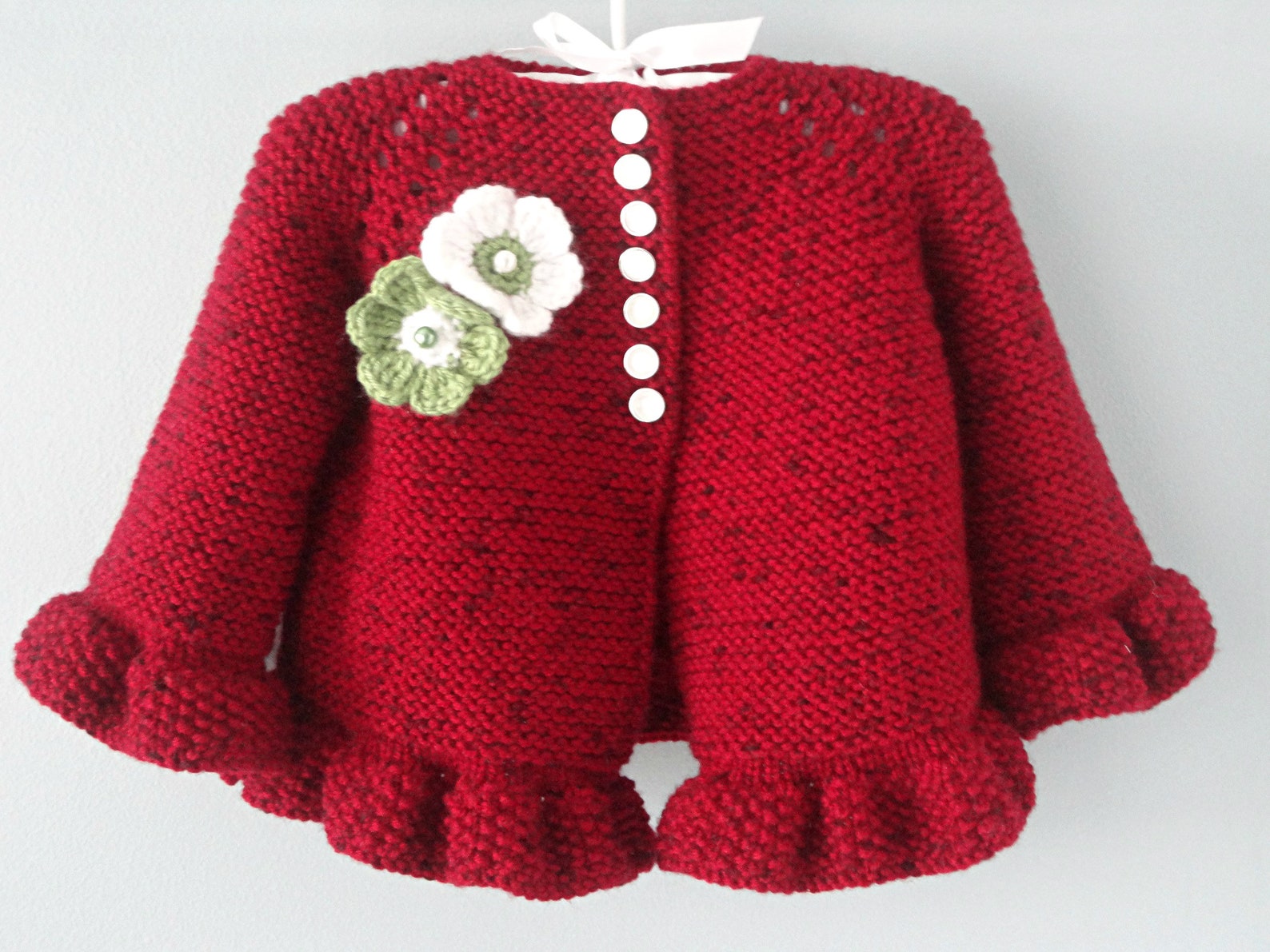 Knitting PATTERN Baby Jacket Baby Cardigan Garter Stitch Knit Etsy