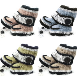 Knitting PATTERN Baby Booties Baby Shoes Baby Boots Pattern Knit Baby Boy Baby Girl Shoes Pattern Infant Knitting Baby Uggs Baby Boots PDF image 5