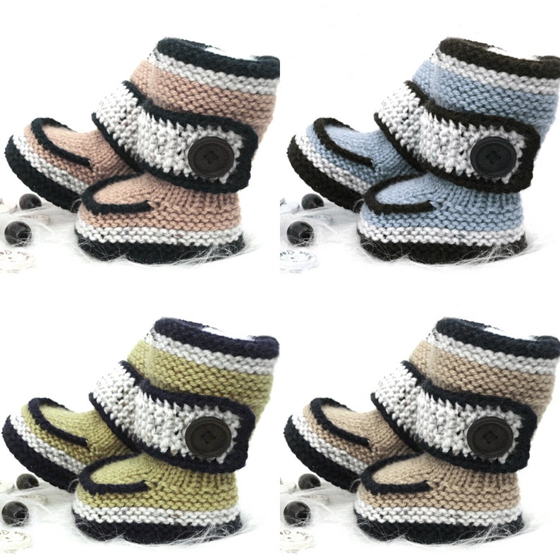 Knitting PATTERN Baby Booties Baby Shoes Baby Boots Pattern Knit Baby Boy Baby Girl Shoes Pattern Infant Knitting Baby Uggs Baby Boots PDF image 5