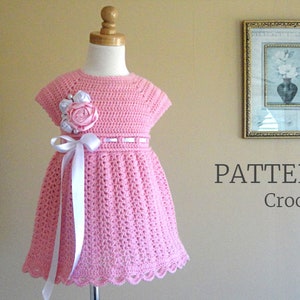 Crochet PATTERN Toddler Dress Pattern Crochet Girls Dress