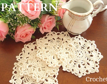 Crochet Pattern Crochet Placemat Coaster Pattern Home Decor Crochet Tablecloth Pattern Crochet Doily Round Crochet Pattern Doilies PDF file