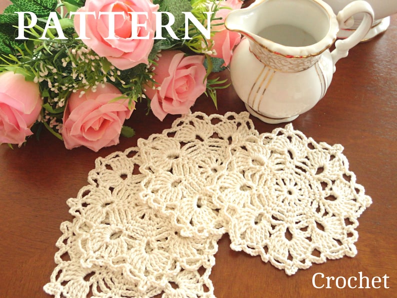 Crochet Pattern Crochet Placemat Coaster Pattern Home Decor Etsy España