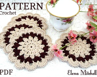 Crochet Pattern Crochet Placemat Coaster Pattern Home Decor Crochet Tablecloth Pattern Crochet Doily Round Crochet Pattern Doilies PDF file
