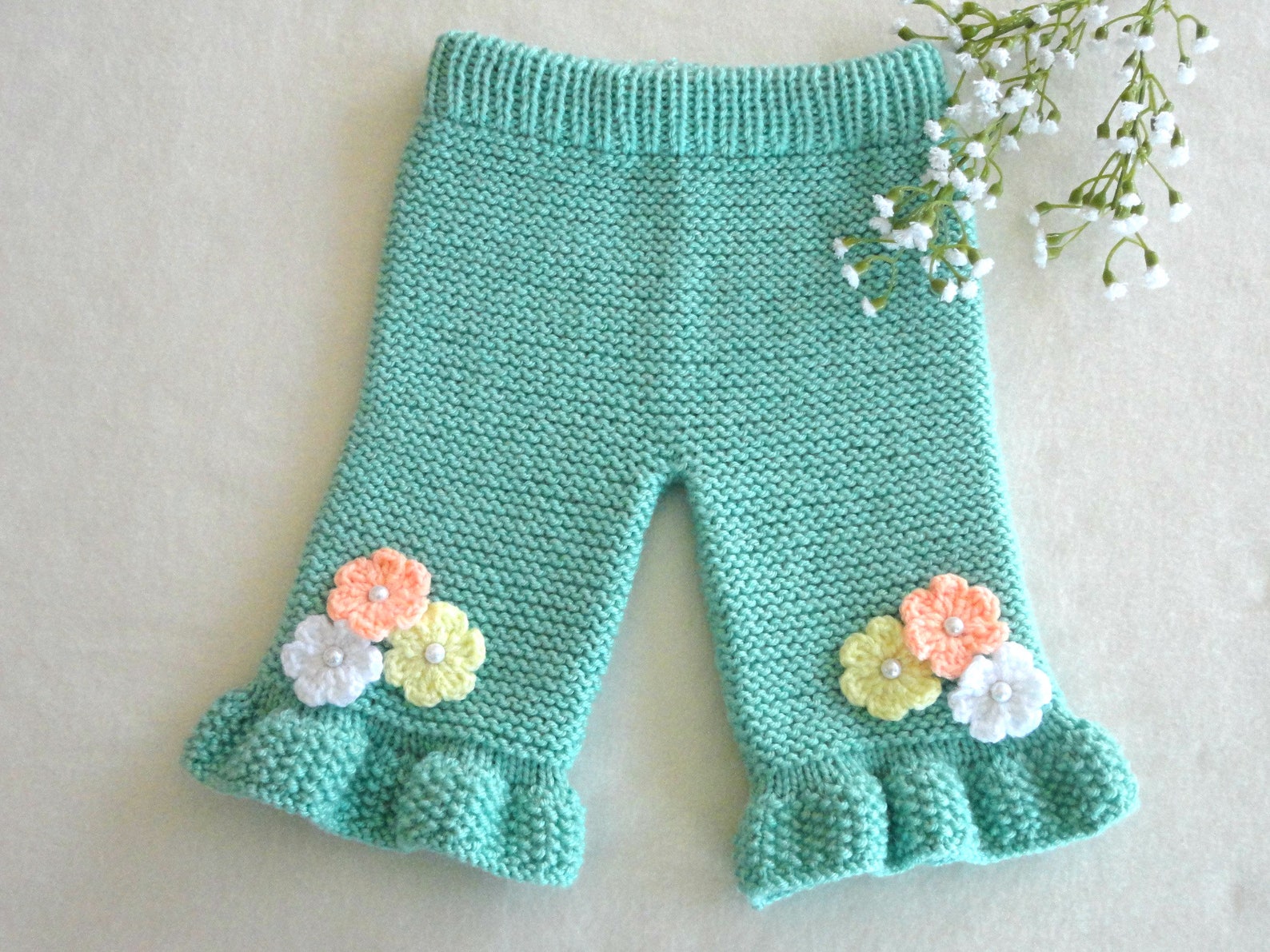 Knitting PATTERN Baby Pants Knitted Baby Pants Pattern Baby Etsy