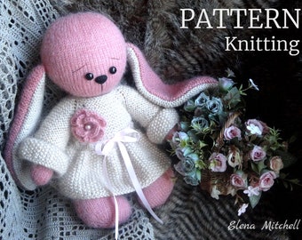 PATRÓN Tejer Conejito Conejo Juguete Animal Patrón Conejito Tejido Patrón Muñeca Tejida Amigurumi Juguetes Bebé Patrón Niños PDF ( Inglés )