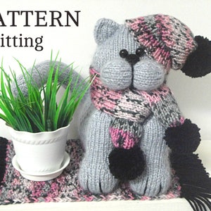 Knitting PATTERN Animal Knit Pattern Cat Animal Patterns Children Toy Knitting Doll Pattern Amigurumi Cat Baby Kids Toys Pattern PDF file