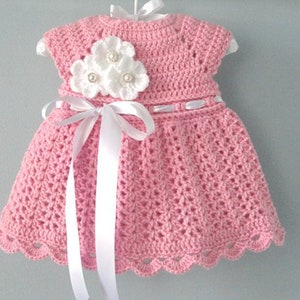 Crochet PATTERN Baby Dress Baby Girl Pattern Crochet Newborn Outfit Infant Dress Pattern Baby Girl Clothes Crochet Baby Dress PATTERN PDF image 6